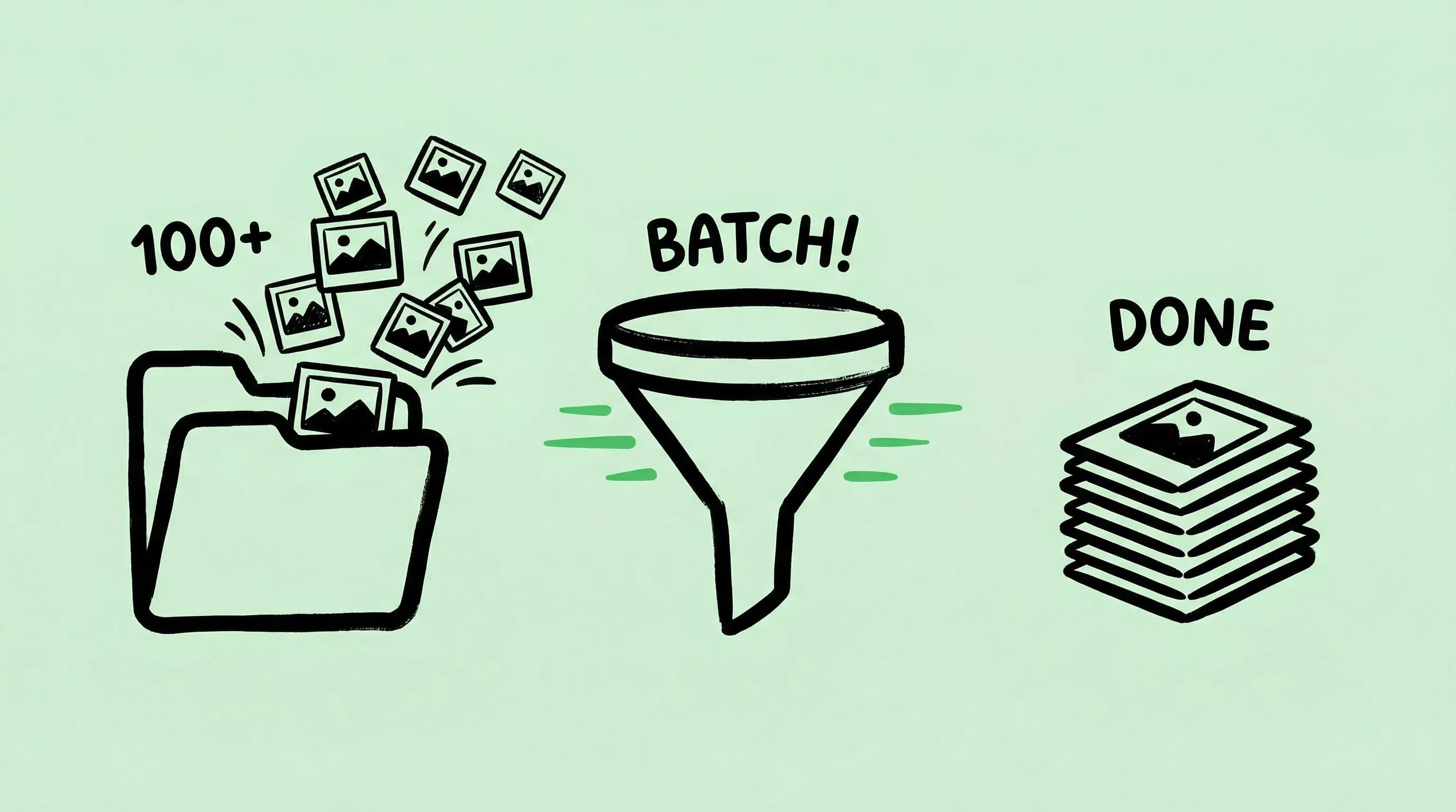 Zipic batch compression showing multiple images processed on macOS